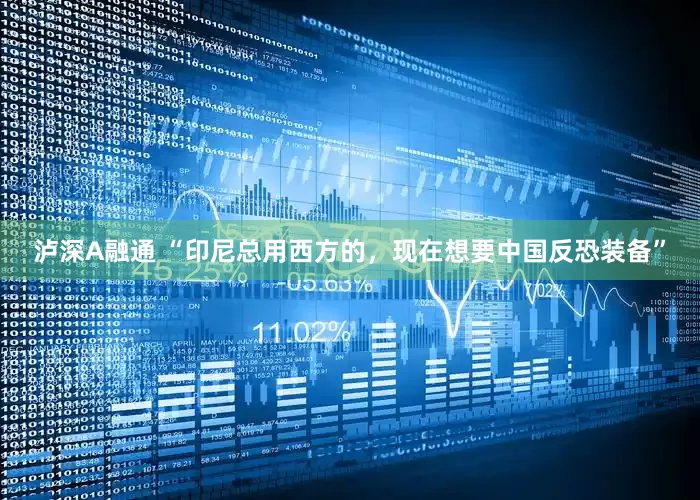 泸深A融通 “印尼总用西方的，现在想要中国反恐装备”